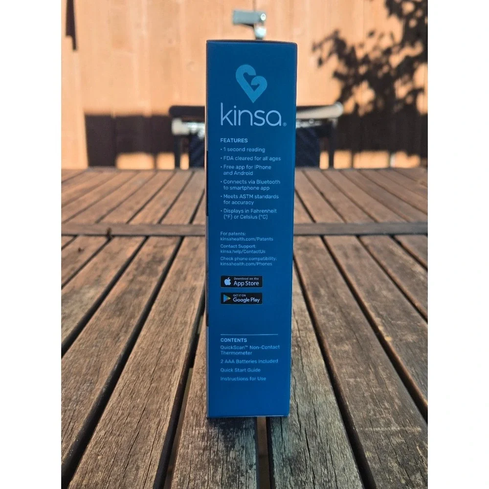 Kinsa QuickScan Non-Contact Smart Thermometer Bluetooth Digital Forehead KNC-001